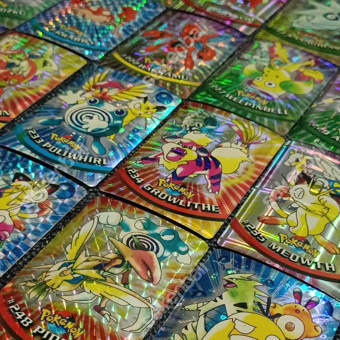 KARTU POKEMON HADIAH CUP CUP POP GEN 2 TAHUN 2000AN - POKEMON CARD - TAZOS LANGKA - GENERASI 90AN -
