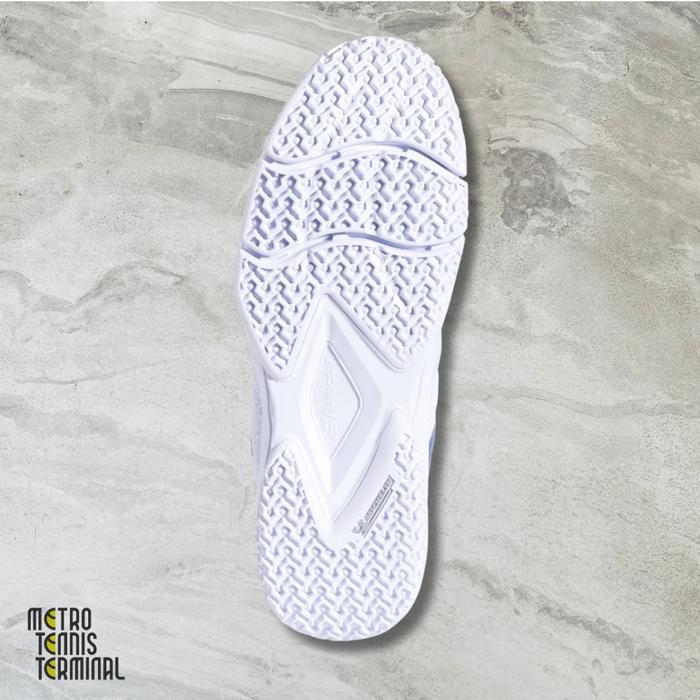 Babolat Sensa White Cool Blue Women Padel Shoes ( Sepatu Padel Wanita Babolat ) Good Quality