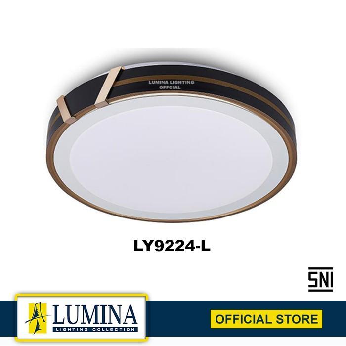 LUMINA - LAMPU PLAFON LED MODERN CEILING LAMP MINIMALIS BULAT HITAM GOLD SNI - TYPE LY9224
