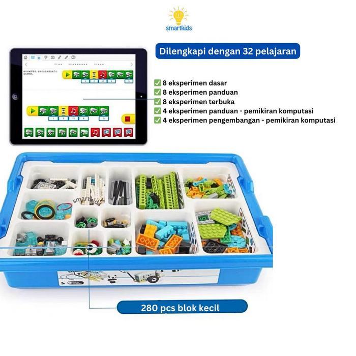WeDo Coding Robot Brick Block Mainan Edukasi Anak PC Tablet Kompatibel STEM Programming Build Code