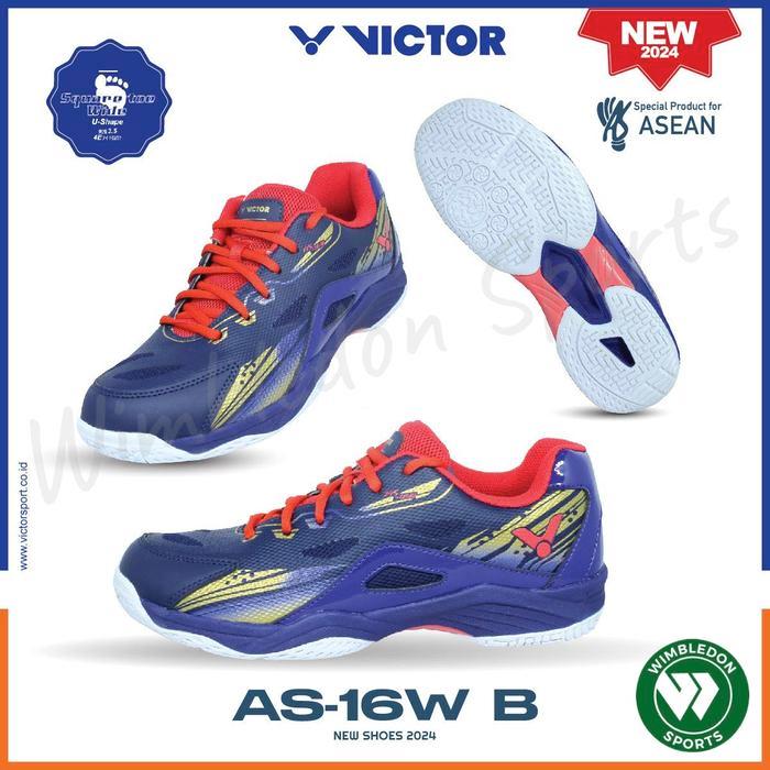 READY Sepatu Badminton Victor AS-16W AC/CH/B / Sepatu Victor AS16W