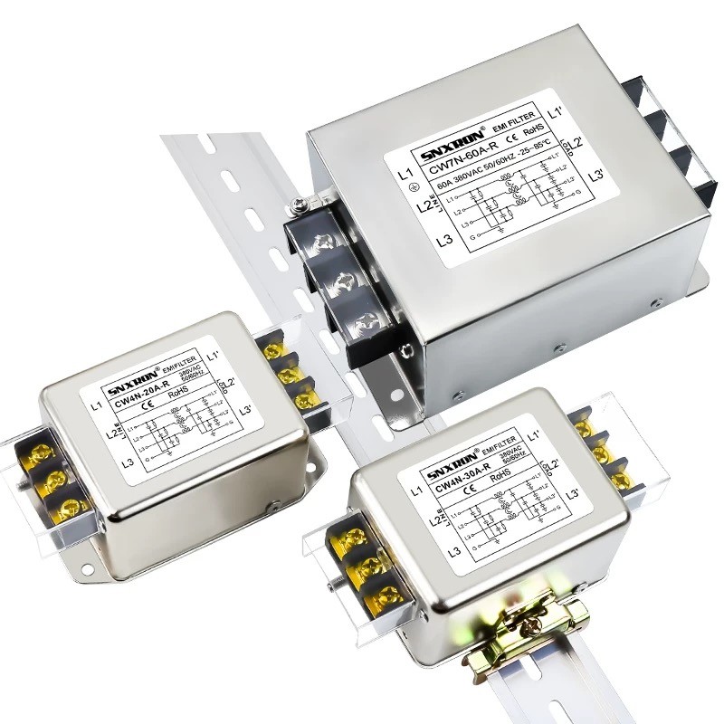 Three-Phase Power Filter Inverter Emi Servo Filter Purifier Cw12B-3/6/10/20/30/40/50/60A-R Ac 380V