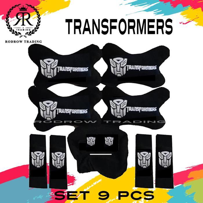 Bantal Mobil Transformers Set 9pcs / Bantal Jok Mobil Transformers Set