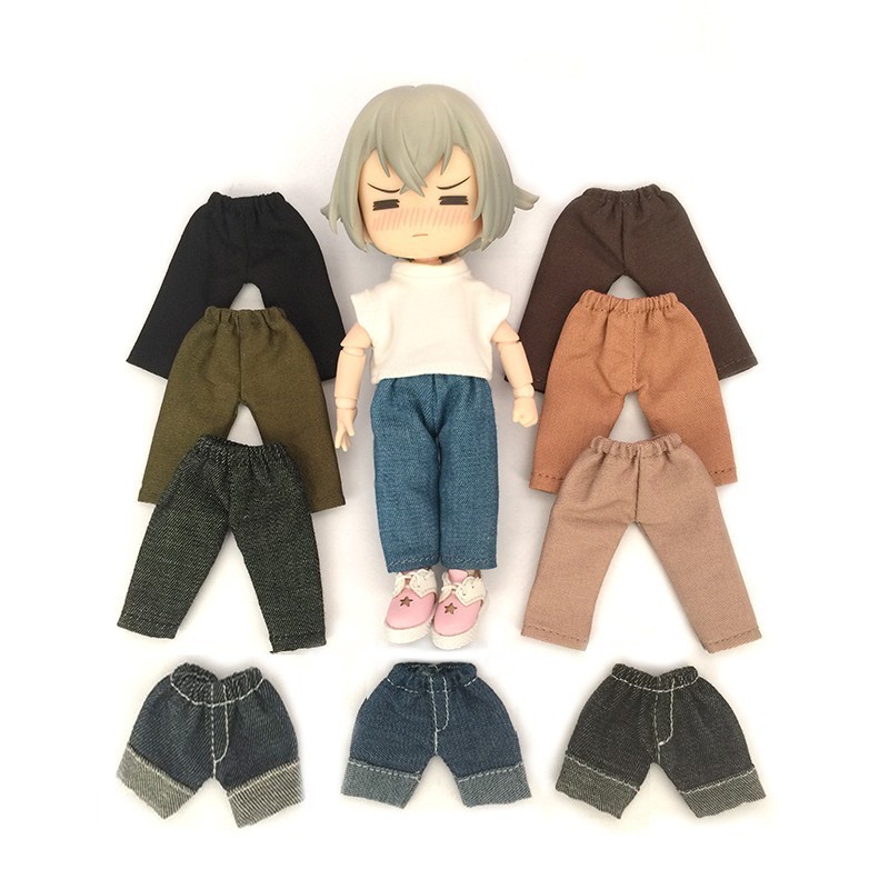 Ob11 Doll Clothes Cool Long Overalls Pant Doll Jeans Casual Pants Doll Accessories For Ob11, Obitsu