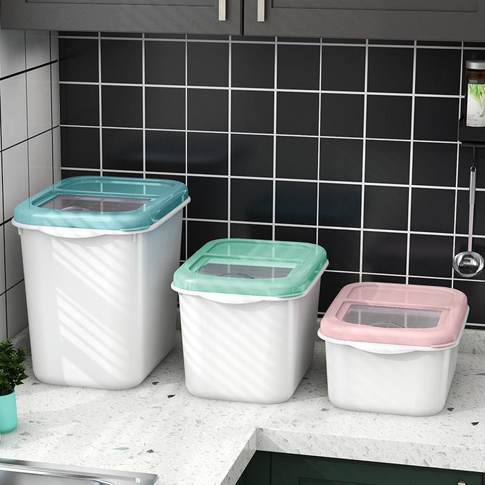 Inaso Tempat Wadah Penyimpanan Beras Rice Bucket Dispenser Beras Rice Dispenser 14Kg Food Container