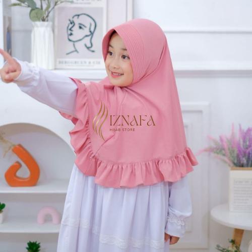 SIAPKIRIM Hijab Bergo Rempel Pad Anak Sekolah SD-SMP Jersey Premium SD Usia 6-12 Tahun Jilbab Bergo