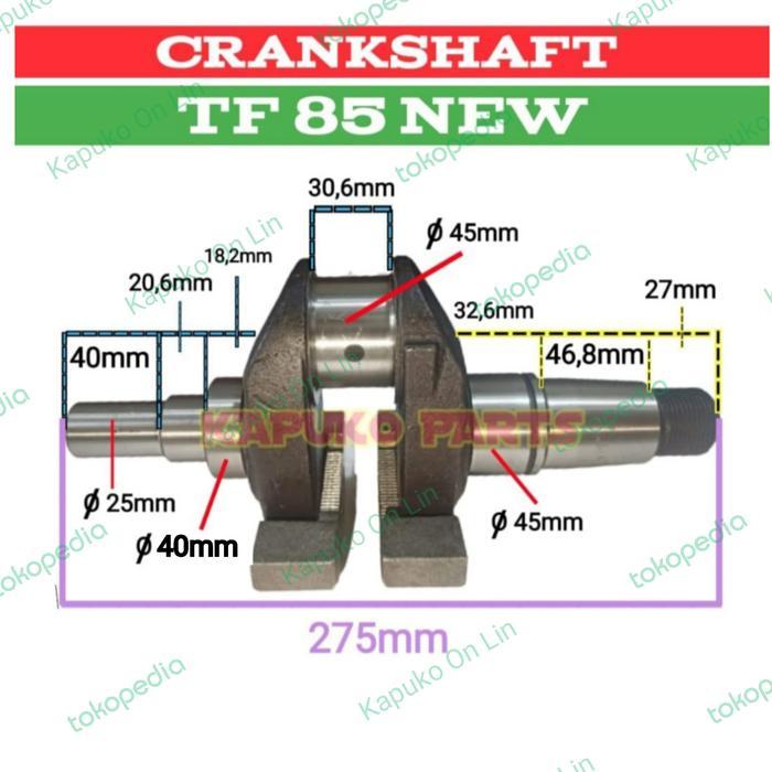 TF 85 MLY CRANKSHAFT NEW UNTUK MESIN DIESEL YANMAR 8.5PK