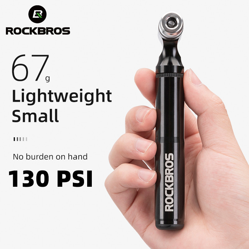 Rockbros Pump130I Air Pump Aluminum Alloy Portable Drop-Proof Ultralight Hand Pump Mtb Mountain Pump