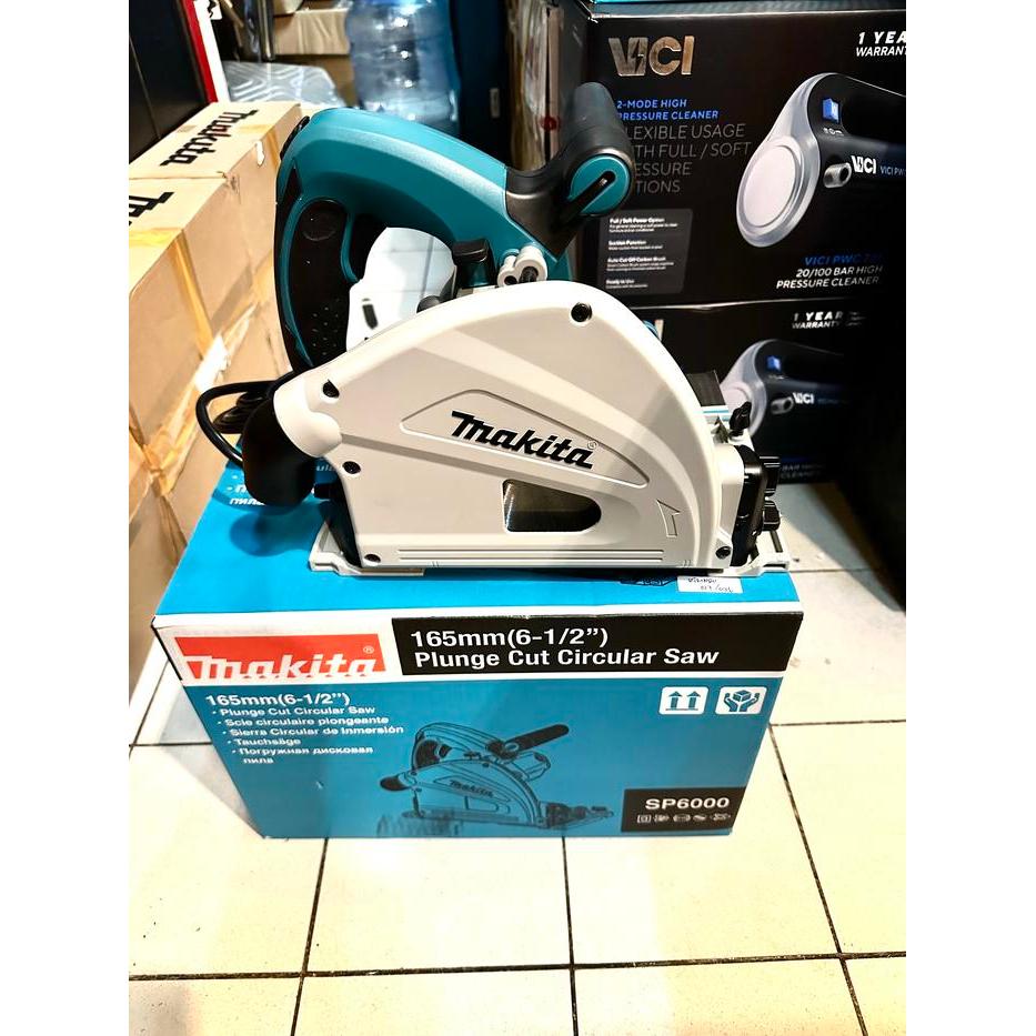 Makita Mesin Gergaji Potong Plunge Cut Circular Saw SP6000 1300W Diameter Mata Potong 165mm Garansi 