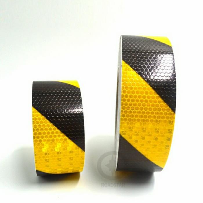 Sticker Reflective Honeycomb Sarang Tawon Prismatic Police line /meter