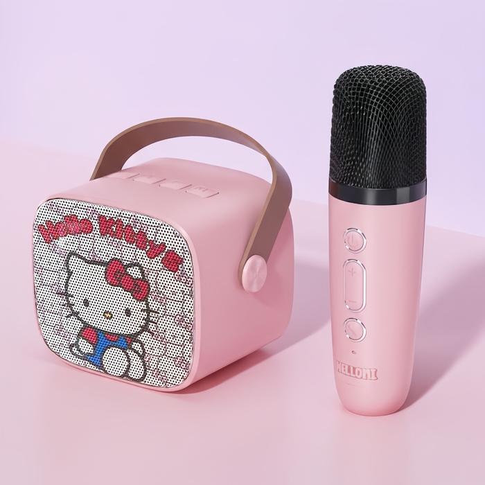 InkacSpeaker Mikrofon Bluetooth Nirkabel Mini Kuromi Speaker Portabel Kuromi Keluarga Sanrio Baru