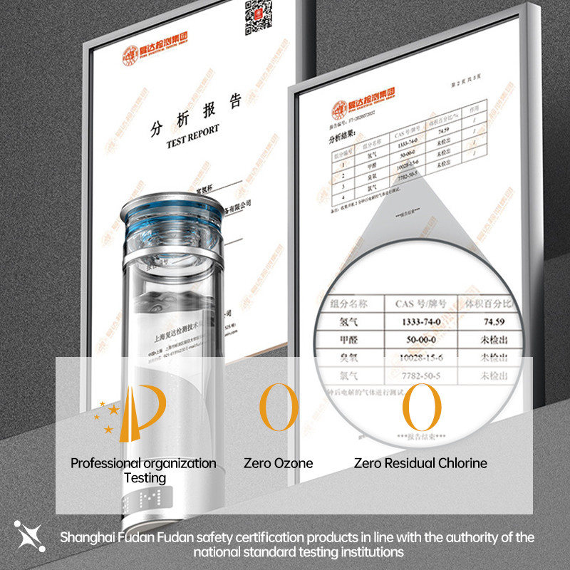 9000PPB Hydrogen Water Bottle Generator Spe Pem Dual Chamber Maker Electrolyzed Hydrogen Enriched