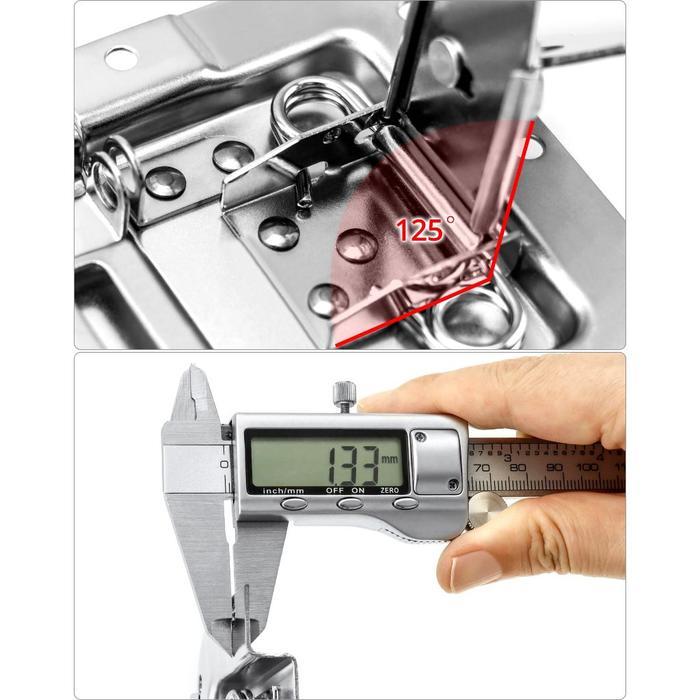 ORIGINAL Kunci Kupu Box Gembok Hardcase Flightcase Hitam Perak Besi Besar Accesses READY STOCK