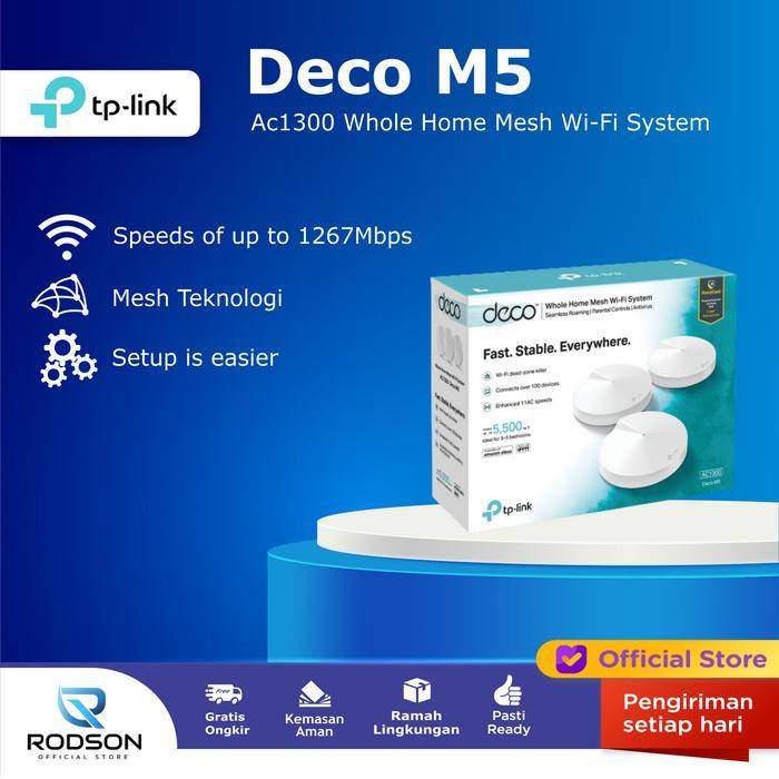 TP-LINK TP LINK DECO M5 2 PACK AC1300 WHOLE HOME MESH WIFI SYSTEM
