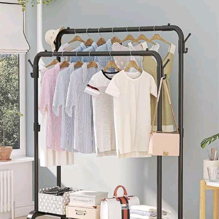 Rak Gawang/Gantungan Baju Gawang/Jemuran Baju Gawang/Stand Hanger Gawang Besi/Rak Gawang