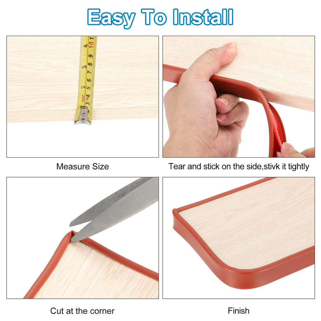 5M Flexible U-Shape Edge Banding Furniture Edge Strip Self Adhesive Edging Trim Edge Protector for