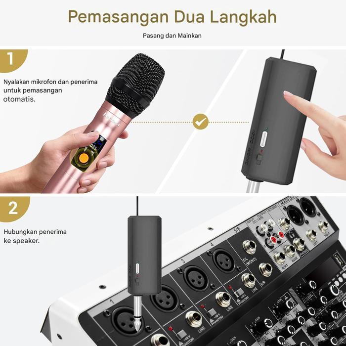 LUXSONA MIKROFON KONFERENSI KARAOKE PROFESIONAL MIKROFON BLUETOOTH PENGISIAN NIRKABEL MIKROFON