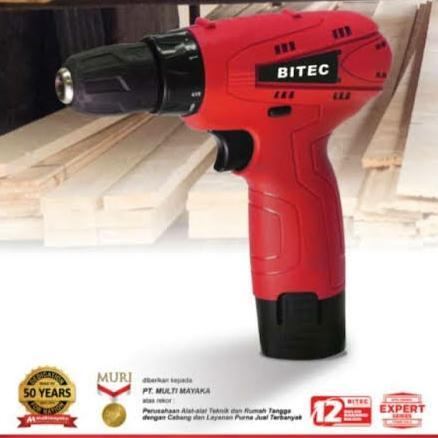 Mesin Bor Baterai Cas 12V Cordless Drill Bitec Bd R1012/2Li-Nc