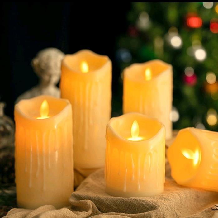 Lampu Lilin Elektrik Led Leleh Candle Lilin Hias