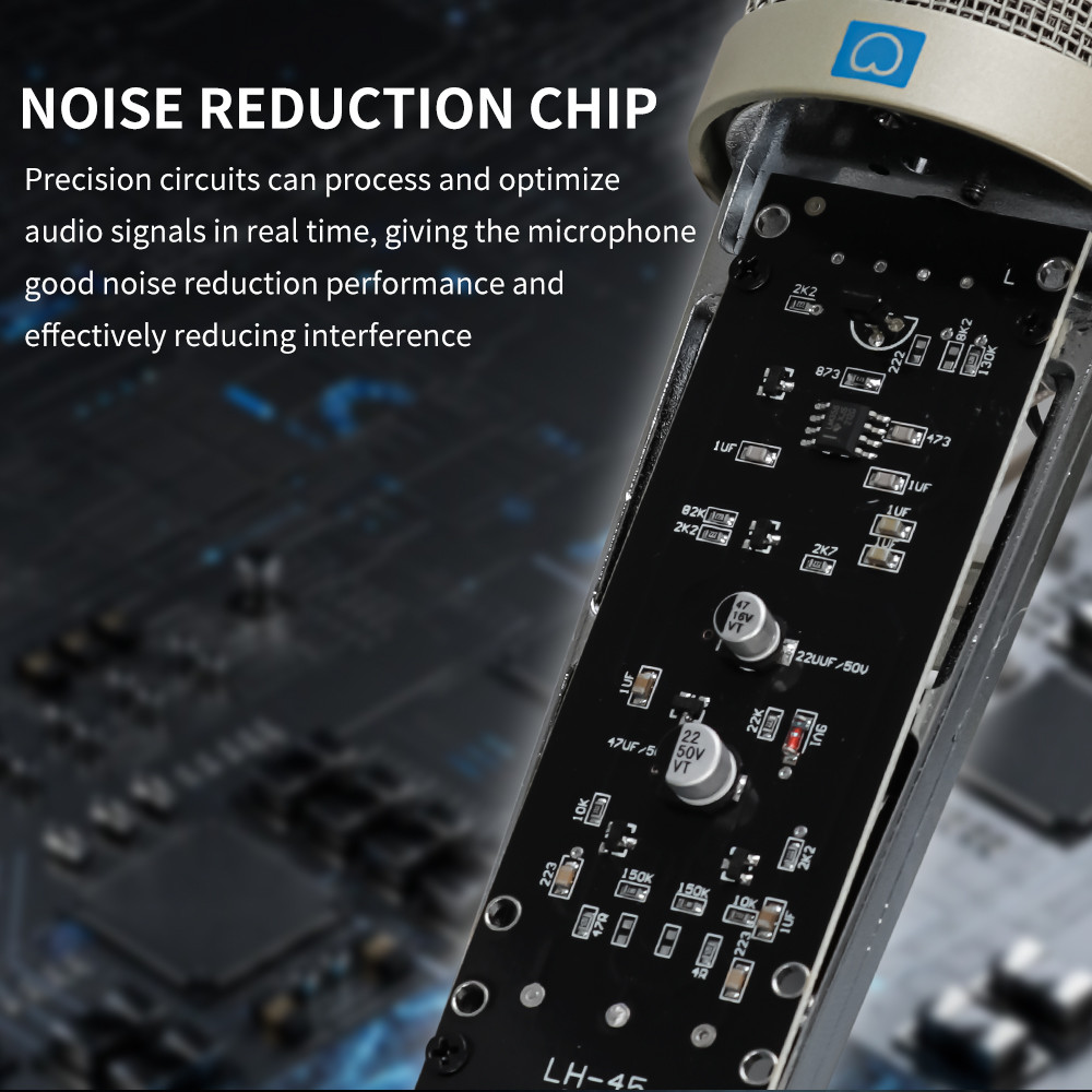 KDES U87 AI XLR Condenser Microphone Professional Cardioid Studio Mic for Recording Podcasting Voice