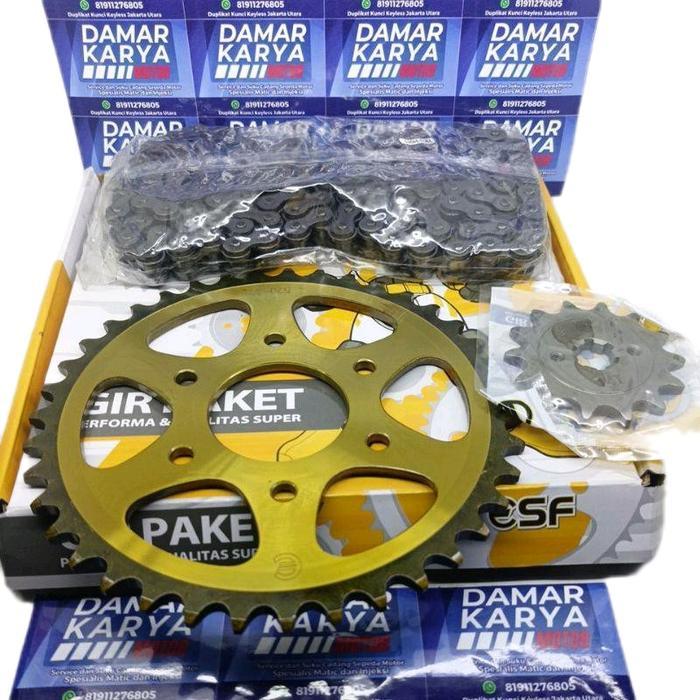GEAR SET PULSAR 200NS / GIR RANTAI KAWASAKI PULSAR 200 NS ESF Motorcycle