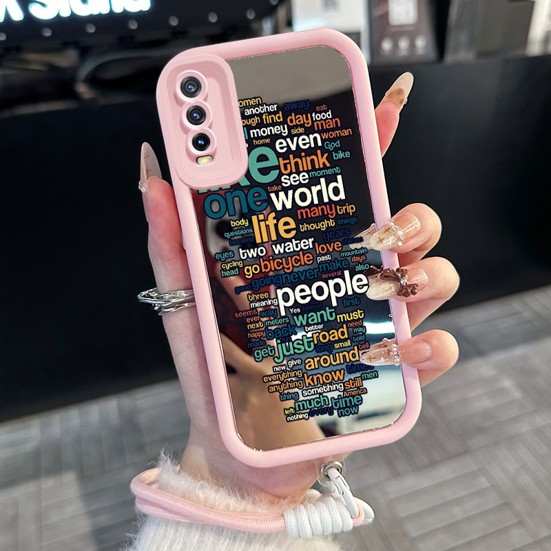 Casing Hp untuk VIVO Y20 Y20s Y20i Y20t Y20G Y12s Y12a Y11s Y30G Y33t Y33s Case Casing Teks pola Sil