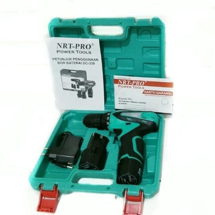 Mesin Bor Cordless / Mesin Bor 10Mm Charger Nrt Dc 330 Nrt Pro