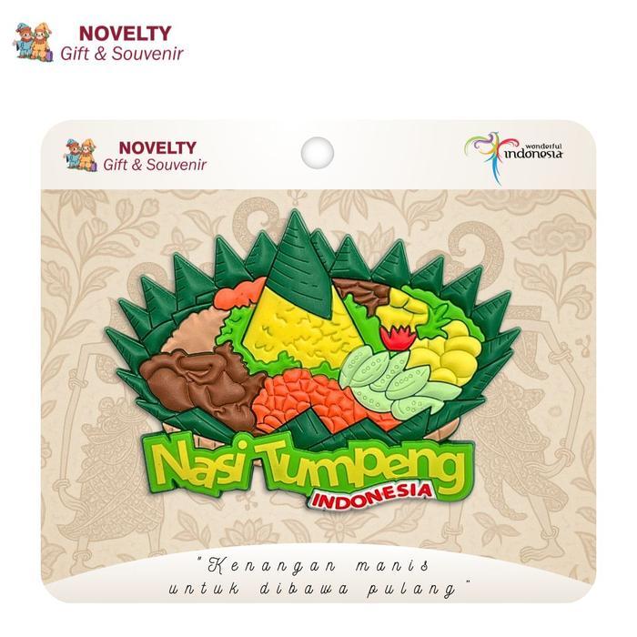 BISA E-FAKTUR Souvenir magnet kulkas makanan khas indonesia oleh oleh Negara Indonesia