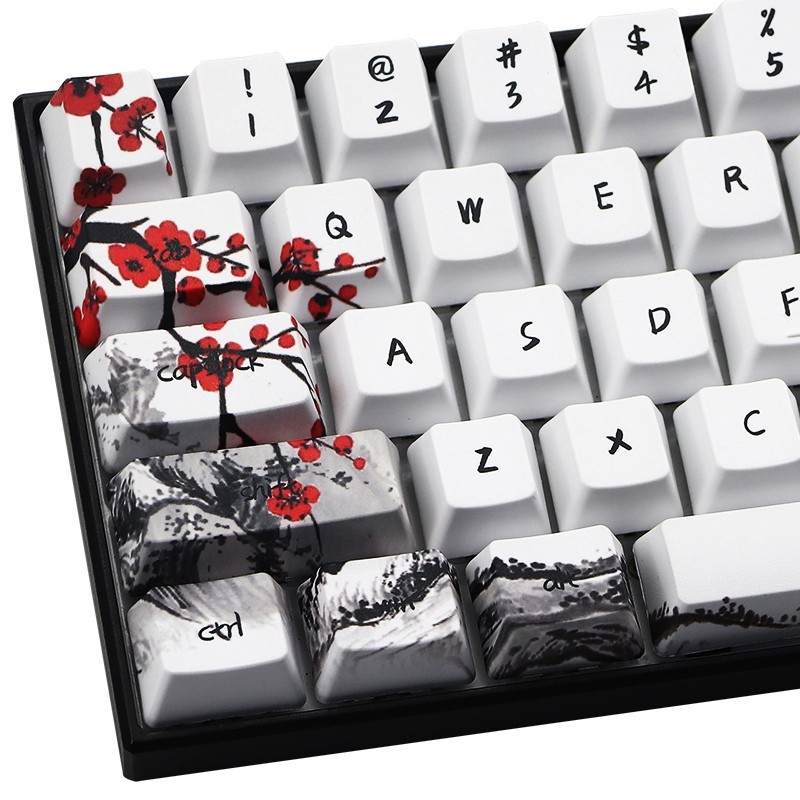 ABAN Novelty Allover Dye Subbed 71 Key Profile Keycap for GH60 RK61 ALT61 GK61 GK64 Dz60 Keycaps,US