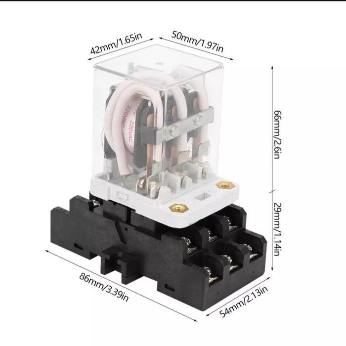 Relay 40A Jqx-38F Relay Heavy Duty 40A 12V 220V Relay 3Ch Otomatis