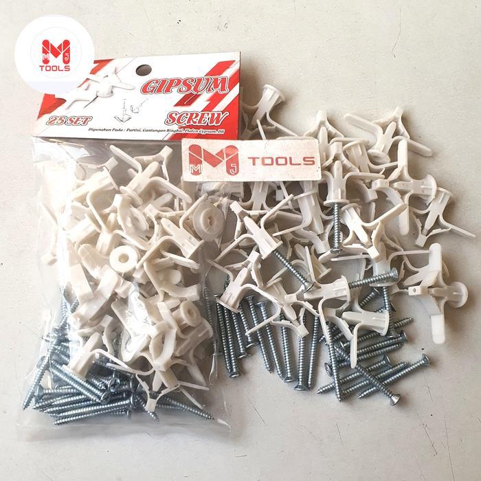 "New" Fisher Gypsum Termasuk Sekrup Isi 25 pcs - Gypsum Fisher