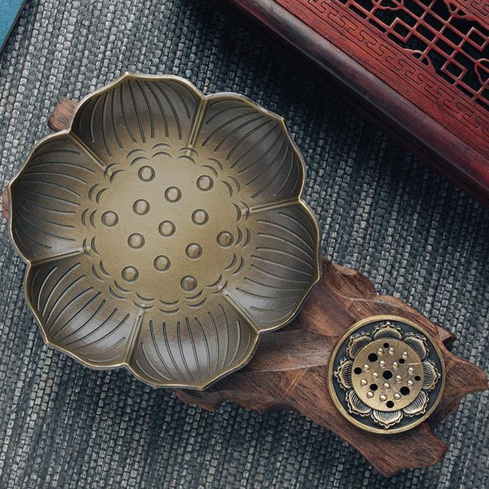 Tempat Bakar Hio Lingkar Dupa Lotus Stick Incense Holder