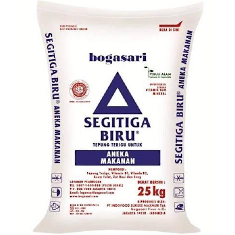 Tepung Terigu Segitiga Biru 25Kg / 25 Kg 1 Karung / Ball