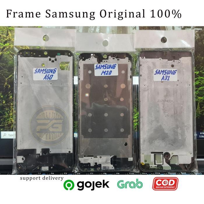 TULANG TATAKAN FRAME LCD SAMSUNG A31 A50 M20 ORIGINAL 100%