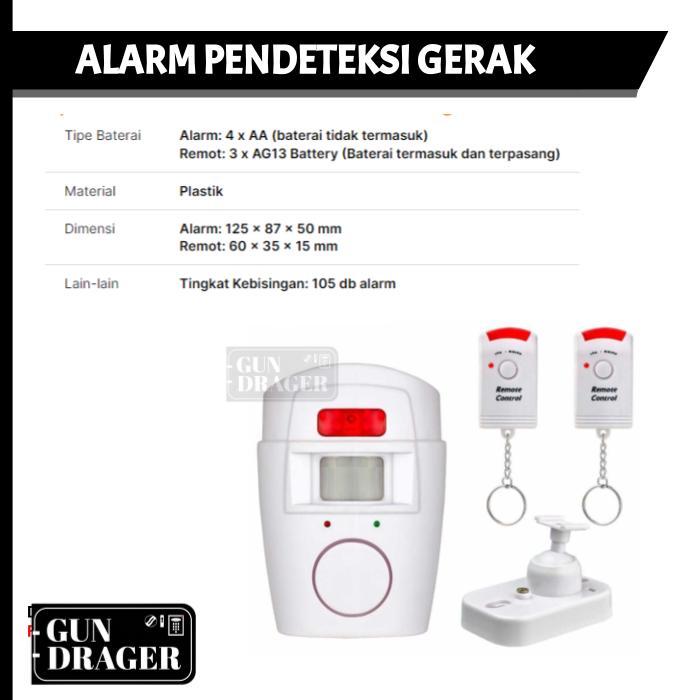 ALARM SENSOR GERAK / ALARM PENDETEKSI GERAK / ALARM INFRARED