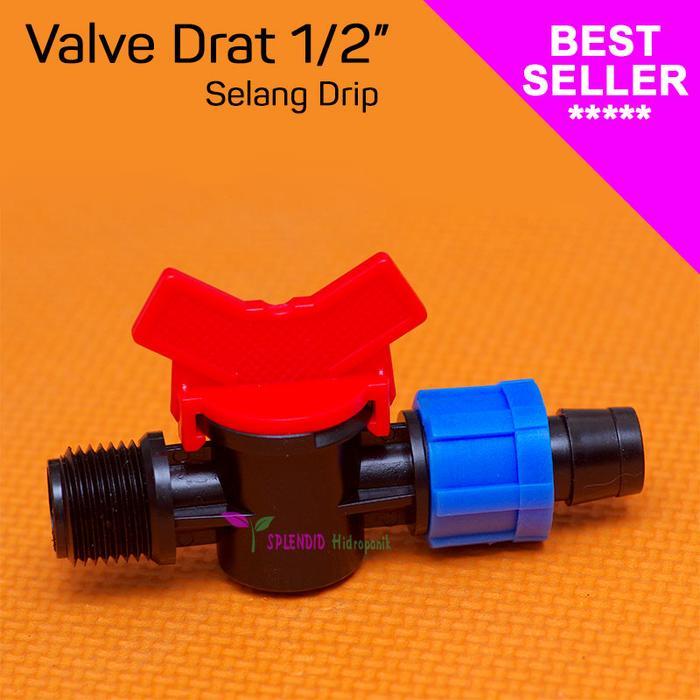 Valve / Kran Drat 1/2" Selang Drip Pasti Diskon