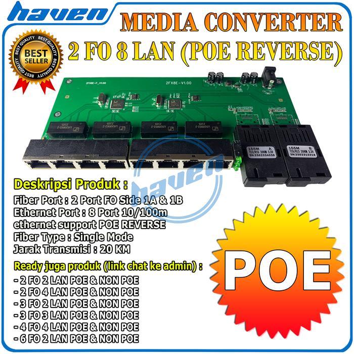 Sale Media Converter 2 Port Fo 8 Port Lan Pcb Poe / Media Converter 2 Fo 8 Lan Pcb Poe Switch Fiber