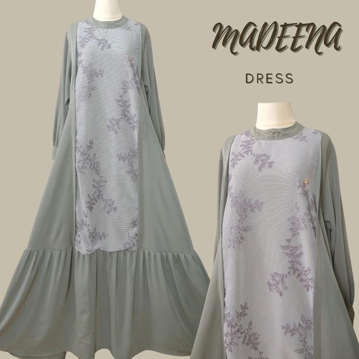 By Dolla - Madeena Dress Vol.2 - Gamis Hari Raya Gamis Burkat - Bahan Lembut Dingin - Desain Elegan