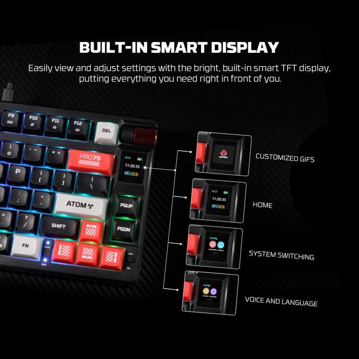 Hemat & Berkualitas Keyboard Gaming Fantech Atom Pro79 Pro 79 Mk917 Mk-917 Wireless Keyboard