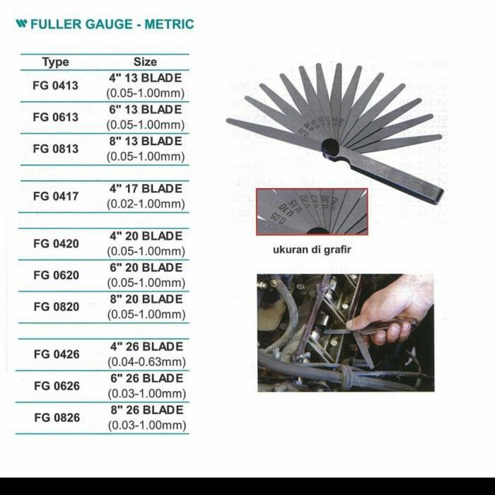 Fuller Gauge Panjang 4 Inch 26 Blade 0.04-0.63 Mm Wipro Fg0426 (Wipro)