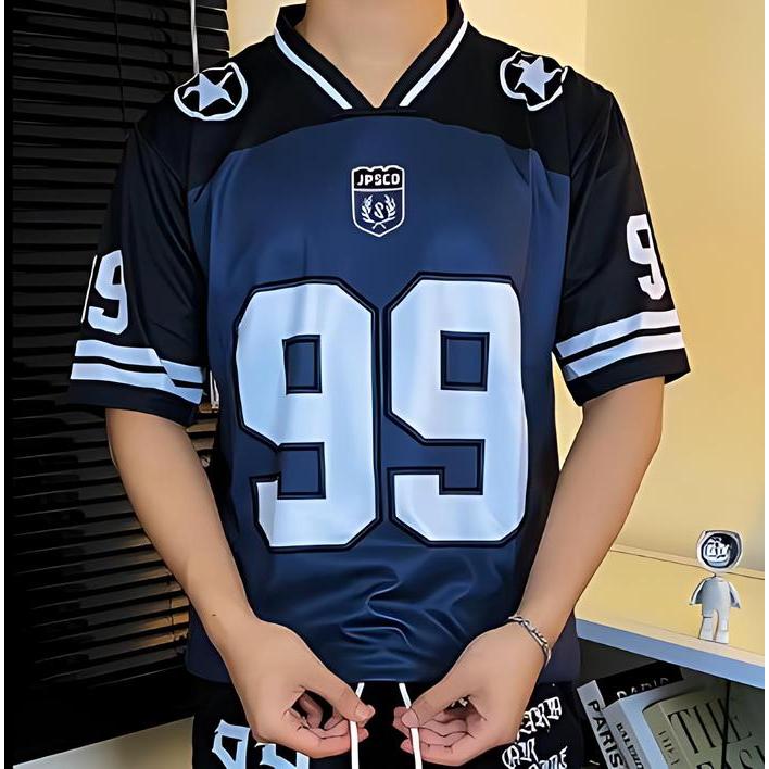 Baju Jersey Olahraga Nomor 99 Vintage Rugbi Hoki Dryfit Brazil Milano Sublimasi Pria Wanita Sport