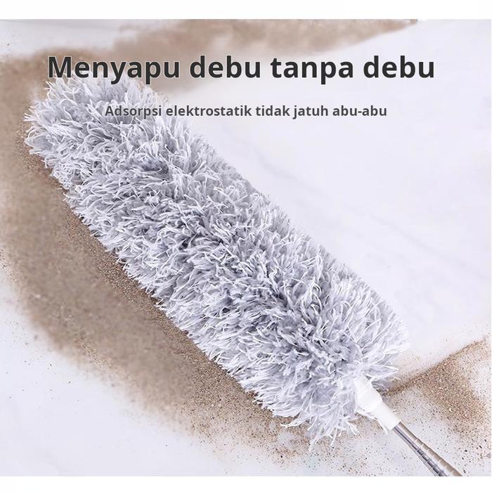 Kemoceng bulu ayam menyapu debu debu rumah tangga rumah tangga yang dapat ditarik diperpanjang