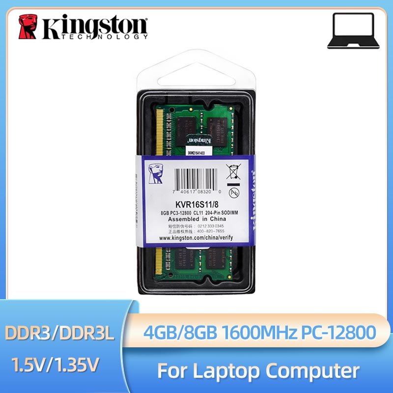 Terbaik Kingston Laptop Ram DDR3 DDR3L 8GB 4GB 1600Mhz SODIMM PC3-12800 Notebook Ram Dual Channel