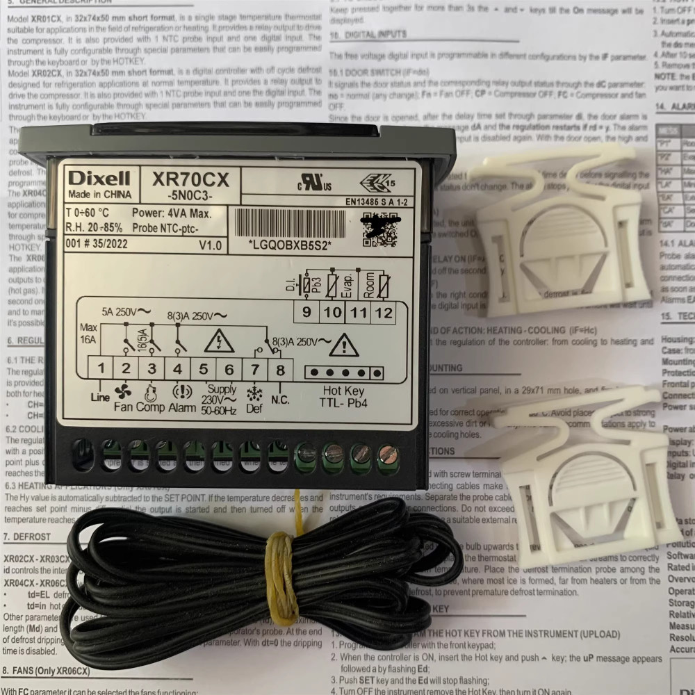 Dixell Xr70Cx-5N0C3 Xr70Cx Temperature Controller Dual Probe With Two Sensors