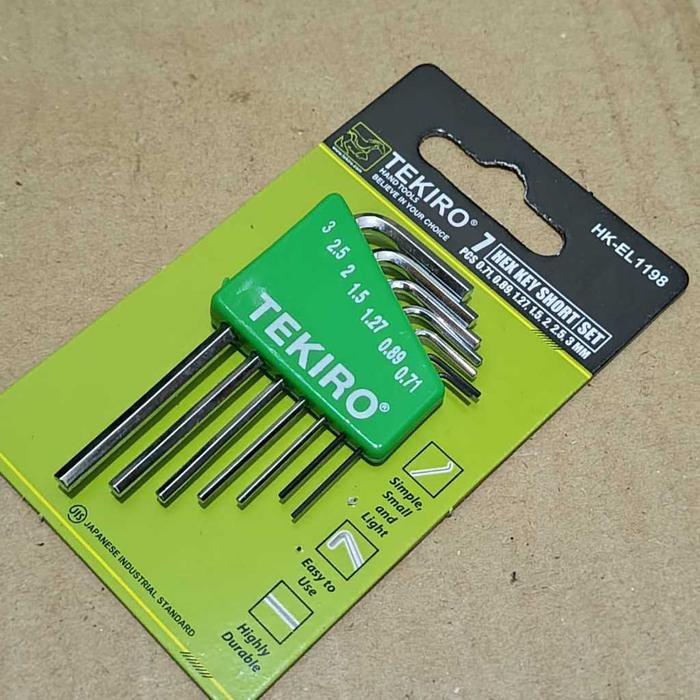 TEKIRO Kunci L Set Elektronik Set 7 Pcs Set Kunci L Elektronik Mini Isi 7 pcs Jam / Handphone /