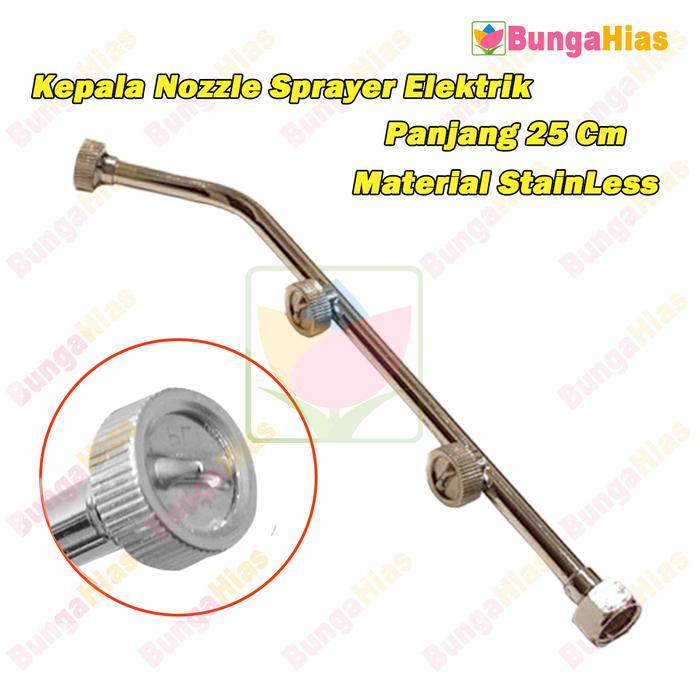 Nozzle Pipih Kepala 3 Single PL D-5 Stainless Sprayer Elektrik Manual Spray Semprotan Spray Hama
