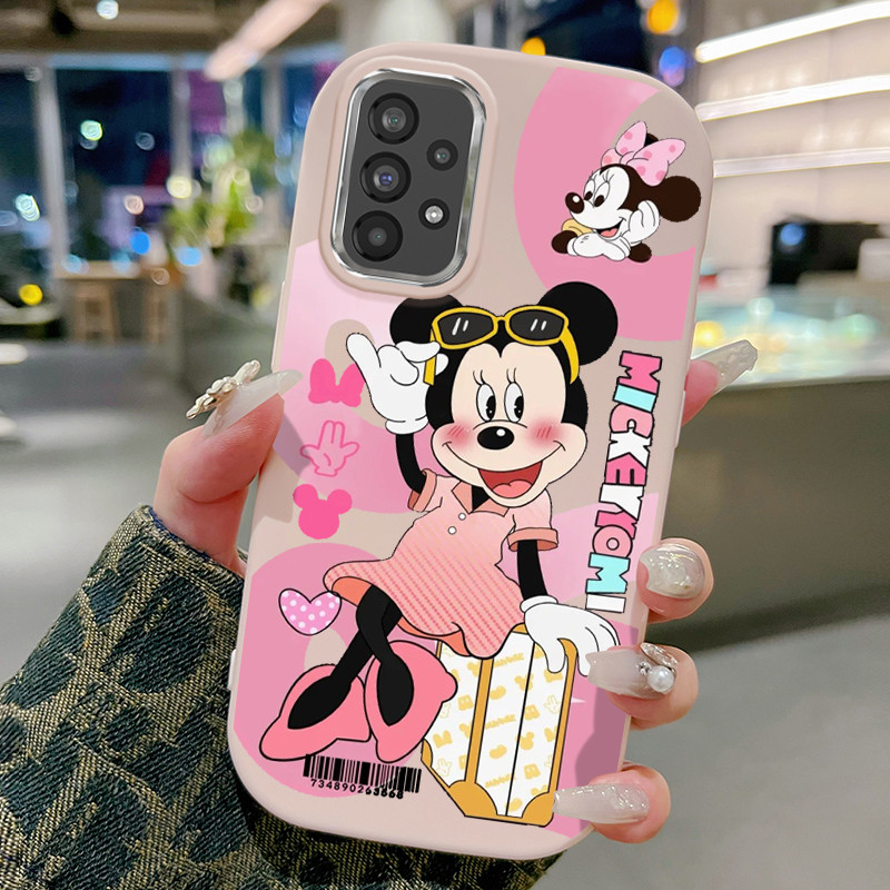 Casing Hp Untuk Samsung Galaxy A73 5G A72 5G A71 Case Minnie pink Kasing Silicone lentur di bagian S