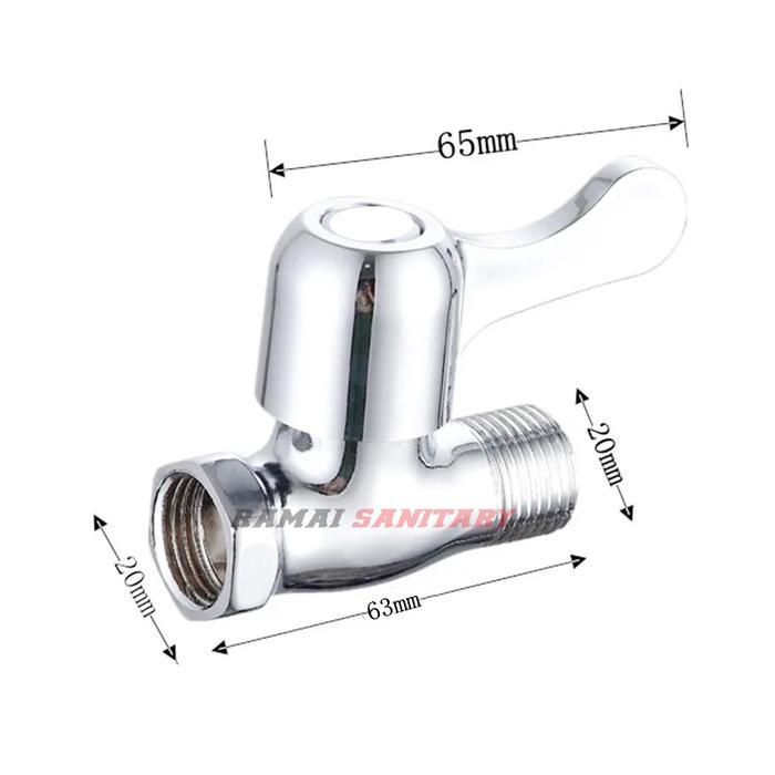 Stop Kran Lurus Drat Luar Dalam 1/2" inci