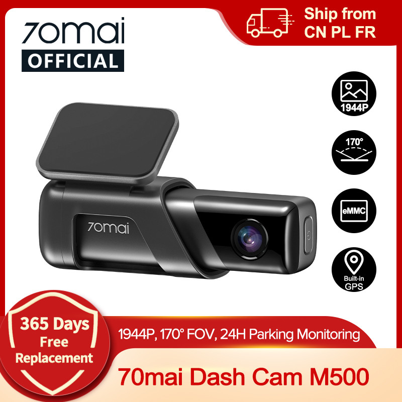 70mai Dash Cam M500 1944P 170FOV 70mai M500 Car DVR Dash Camera Recorder GPS ADAS 24H Parking Monito