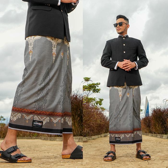 Premium Sarung Sapphire Premium Timbul CCT - Kain Tenun Timbul Kembang Dewasa
